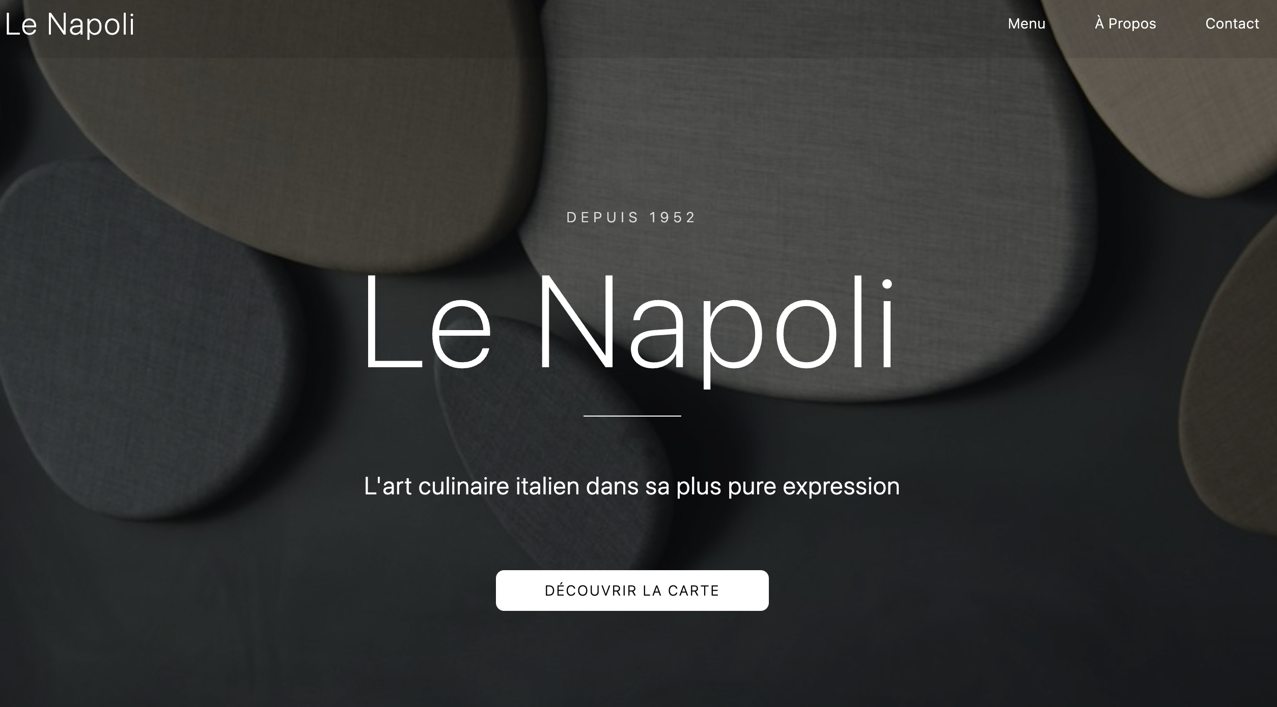 Site web restaurant moderne - Exemple de réalisation 1jour1site